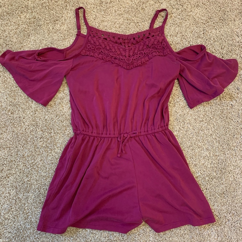Plum Romper Girls Medium